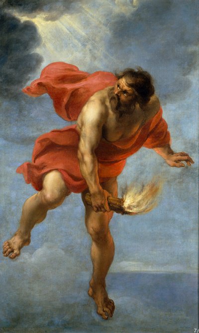 Prometeo llevando fuego de Jan Cossiers