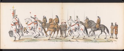 Mascarada de los estudiantes de Leiden, 1865 (lámina 5) Las murgas procesión celebrada por los miembros del cuerpo de estudiantes de Leiden el 6 de junio de 1865, en celebración del 290º aniversario de la Leidsche Hoogeschool, representando: la entrada de  de Jan Daniël Cornelis Carel Willem baron de Constant Rebecque