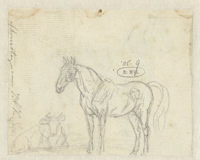 Bosquejo de un caballo y una vaca de Jan Dasveldt