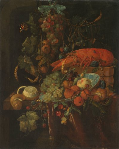 Bodegón con fruta y langosta de Jan Davidsz. de Heem (copy after)