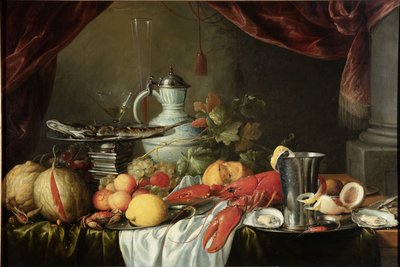 Bodegón con una langosta y una copa de plata de Jan Davidsz. de Heem