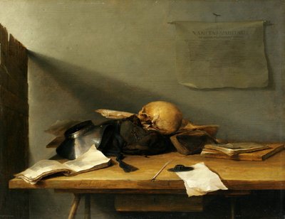 Bodegón con libros y calavera de Jan Davidsz. de Heem
