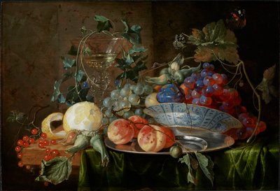 Naturaleza muerta con frutas y un vaso a la manera de Venecia de Jan Davidsz de Heem