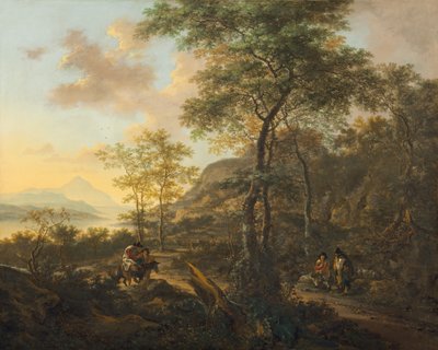 Paisaje vespertino italianizante de Jan Dirksz Both