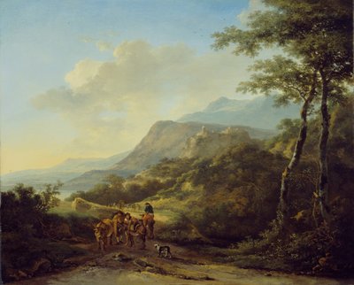 Paisaje italiano con viajeros, 1645-50 de Jan Dirksz Both