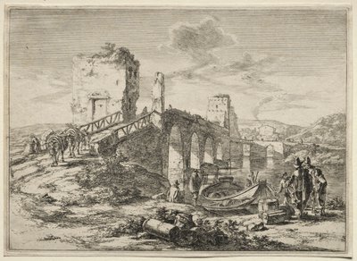 El puente Molle sobre el Tíber de Jan Dirksz Both