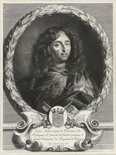 Retrato del poeta Jan Andrzej Morsztyn 1621-1693, 1670s de Jan Edelinck