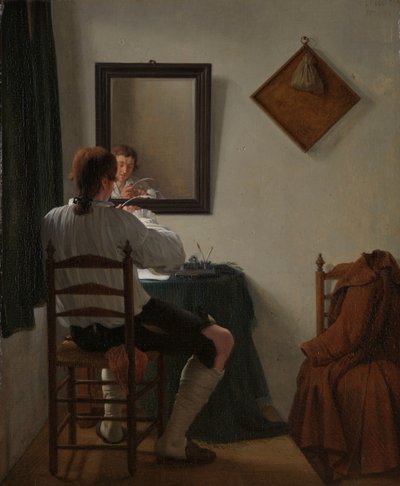 Un escritor recortando su pluma de Jan Ekels (II)