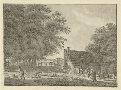 Paisaje cerca de Overveen con andadores de Jan Evert Grave