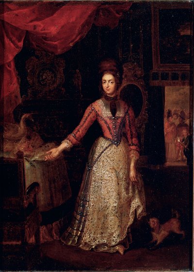 Retrato de Anna Maria Luisa de Medicis (1667-1743). Pintura de Jan Frans Van Douven (1656-1727) alrededor de 1700. Galleria Palatina, Galleria degli Uffizi, Florencia de Jan Frans Douven