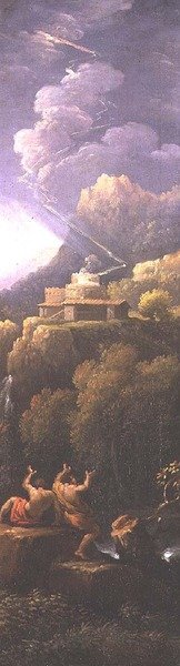 Tormenta en un paisaje clásico de Jan Frans van Bloemen