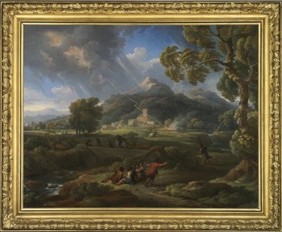 Huracán en el campo romano, 1725-49 de Jan Frans van Bloemen