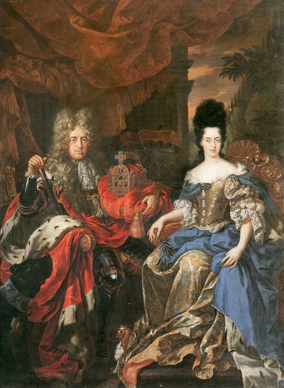 Johann Wilhelm II, Elector Palatino y Duquesa Anna Maria Luisa de’ Medici, 1708 de Jan Frans van Douven
