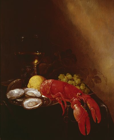 Naturaleza muerta con langosta de Jan Frans van Son