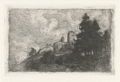 Paisaje montañoso con ruina de Jan Frederik van Deventer