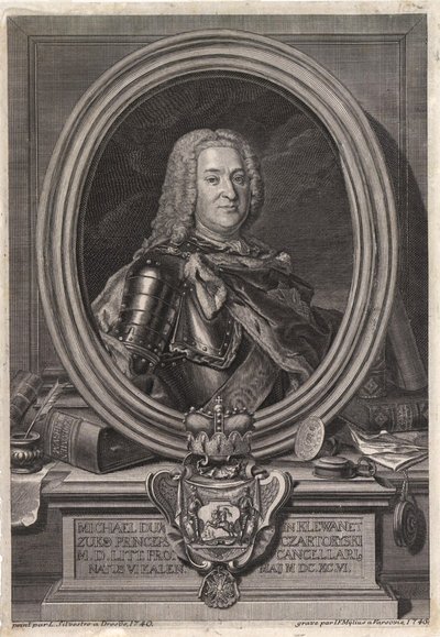 Retrato del Príncipe Michal Fryderyk Czartoryski 1696-1775, mediados del siglo XVIII de Jan Fryderyk Mylius