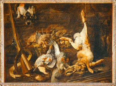 Caza y artes de caza descubiertos por un gato. Caza y ... de Jan Fyt
