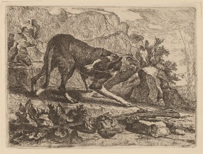 Paisaje con Galgo y Rifle de Jan Fyt
