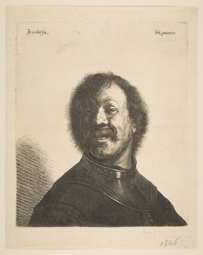Hombre riendo con un gorjal, 1620-40 de Jan Georg van Vliet