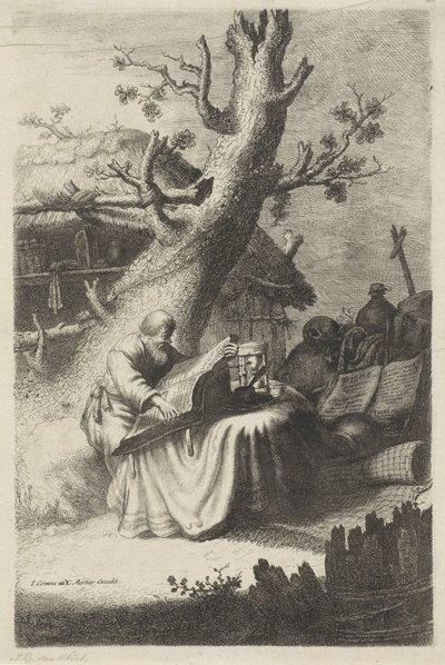 H. Jerónimo leyendo bajo un árbol de Jan Gillisz. van Vliet