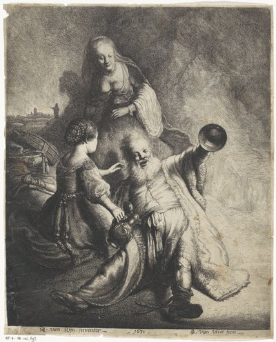 Lot y sus hijas de Jan Gillisz. van Vliet