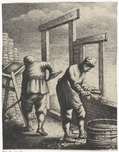 albañiles Ocupaciones (título de la serie) de Jan Gillisz. van Vliet