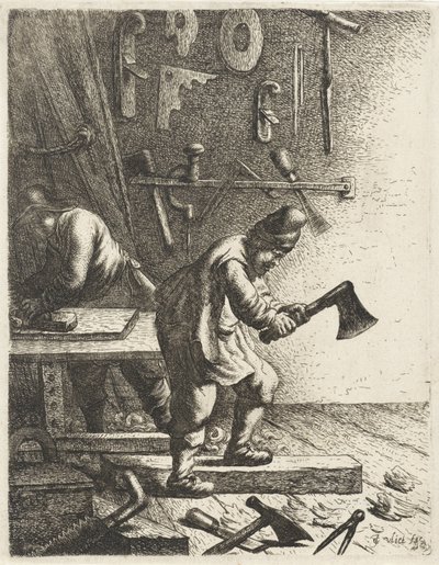 carpinteros Ocupaciones (título de la serie) de Jan Gillisz. van Vliet