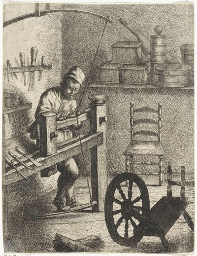 Trabajador detrás de un torno Ocupaciones (título de la serie) de Jan Gillisz. van Vliet