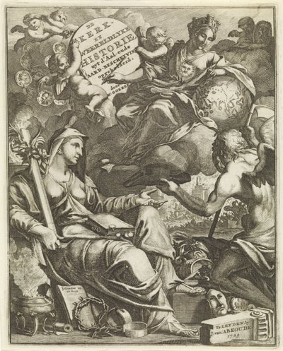 Alegoría de la Iglesia y la Historia Mundial Página de título de Willem Goeree, De kerklyke en Weereldlyke historien. 1729 La iglesia y la historia mundial uyt d
