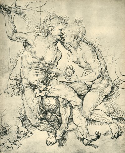 Adán y Eva, 1520-1525, 1943 de Jan Gossaert