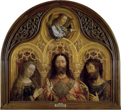 Cristo entre la Virgen María y San Juan Bautista de Jan Gossaert