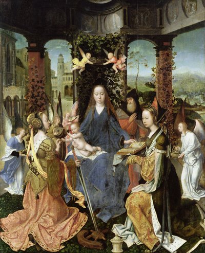 Madonna y el Niño con María Magdalena y Santa Catalina de Jan Gossaert