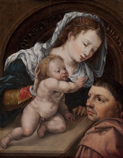 María con el Niño Jesús y el donante del cuadro de Jan Gossaert