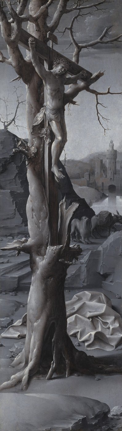 San Jerónimo penitente [panel izquierdo] de Jan Gossaert