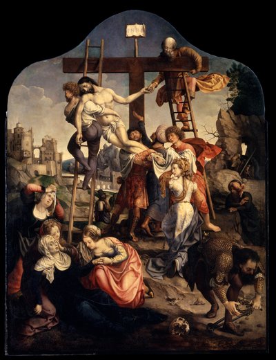 El Descendimiento de la Cruz, c. 1520 de Jan Gossaert