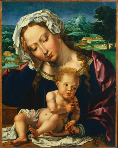 Virgin and Child in a Landscape de Jan Gossaert