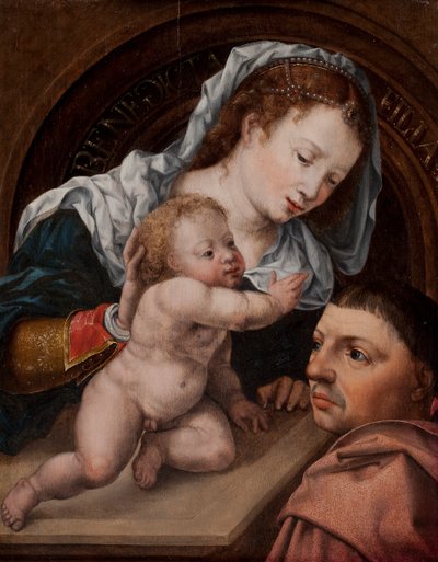 María con el Niño Jesús y el donante del cuadro de Jan Gossaert