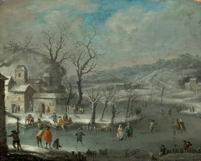 Paisaje invernal holandés de Jan Griffier