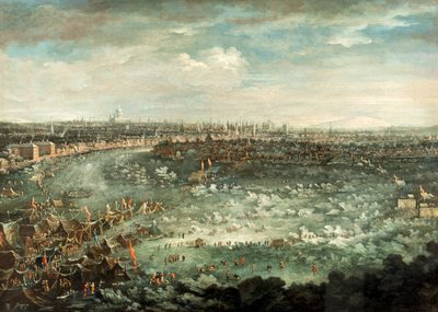 El Támesis durante la gran helada de 1739 de Jan Griffier II
