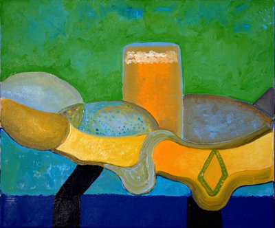 Naturaleza Muerta con Cerveza y Pescado, 2009 de Jan Groneberg