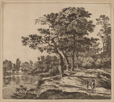 Paisaje con Cuatro Árboles de Jan Hackaert