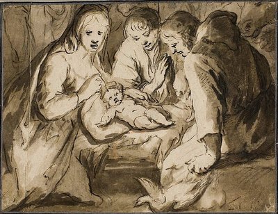 Adoración de los pastores de Jan Harmensz. Muller