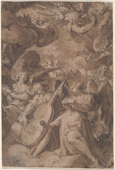Ángeles en la gloria de Jan Harmensz Muller