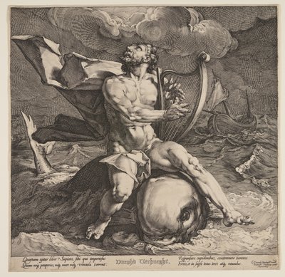 Arión sobre un delfín de Jan Harmensz. Muller