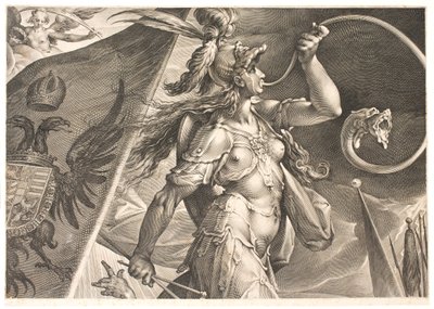 Bellona ayudando al ejército del emperador en una victoria sobre los turcos de Jan Harmensz. Muller