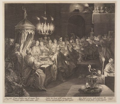 La fiesta de Belsasar de Jan Harmensz. Muller