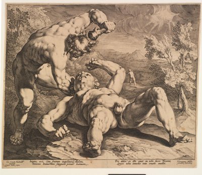 Caín matando a Abel de Jan Harmensz. Muller