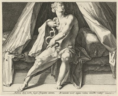 muerte de cleopatra de Jan Harmensz. Muller