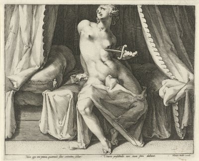 muerte de lucrecia de Jan Harmensz. Muller