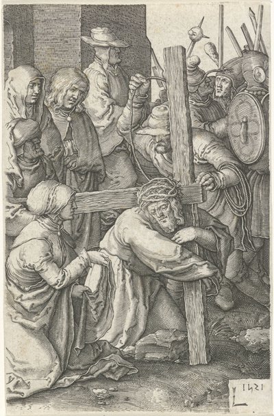 Cojinete cruzado Pasión de Cristo (título de la serie) de Jan Harmensz. Muller